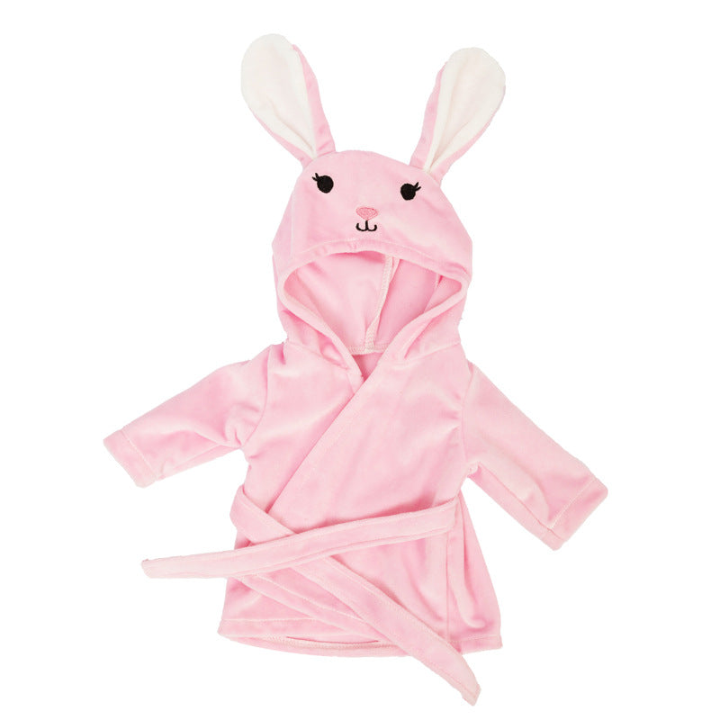 Plüsch-Robe mit Cartoon-Motiv für 30-35 cm Puppen