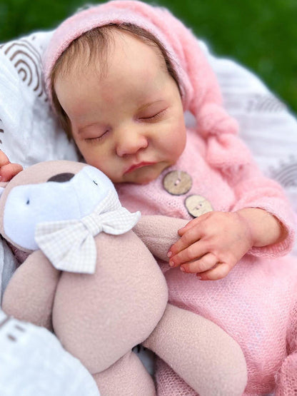 18 Zoll Cecilia süße geschlossene Augen kurzes Haar Reborn Puppe-Levi