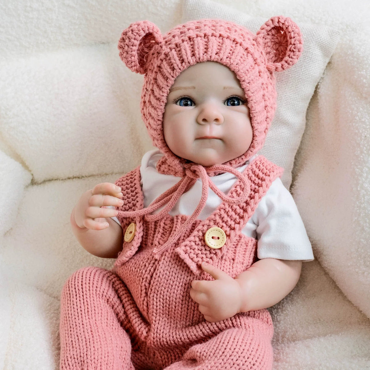 19 Zoll Dora Blaue Augen Reborn Babypuppen Mädchen-Bettie