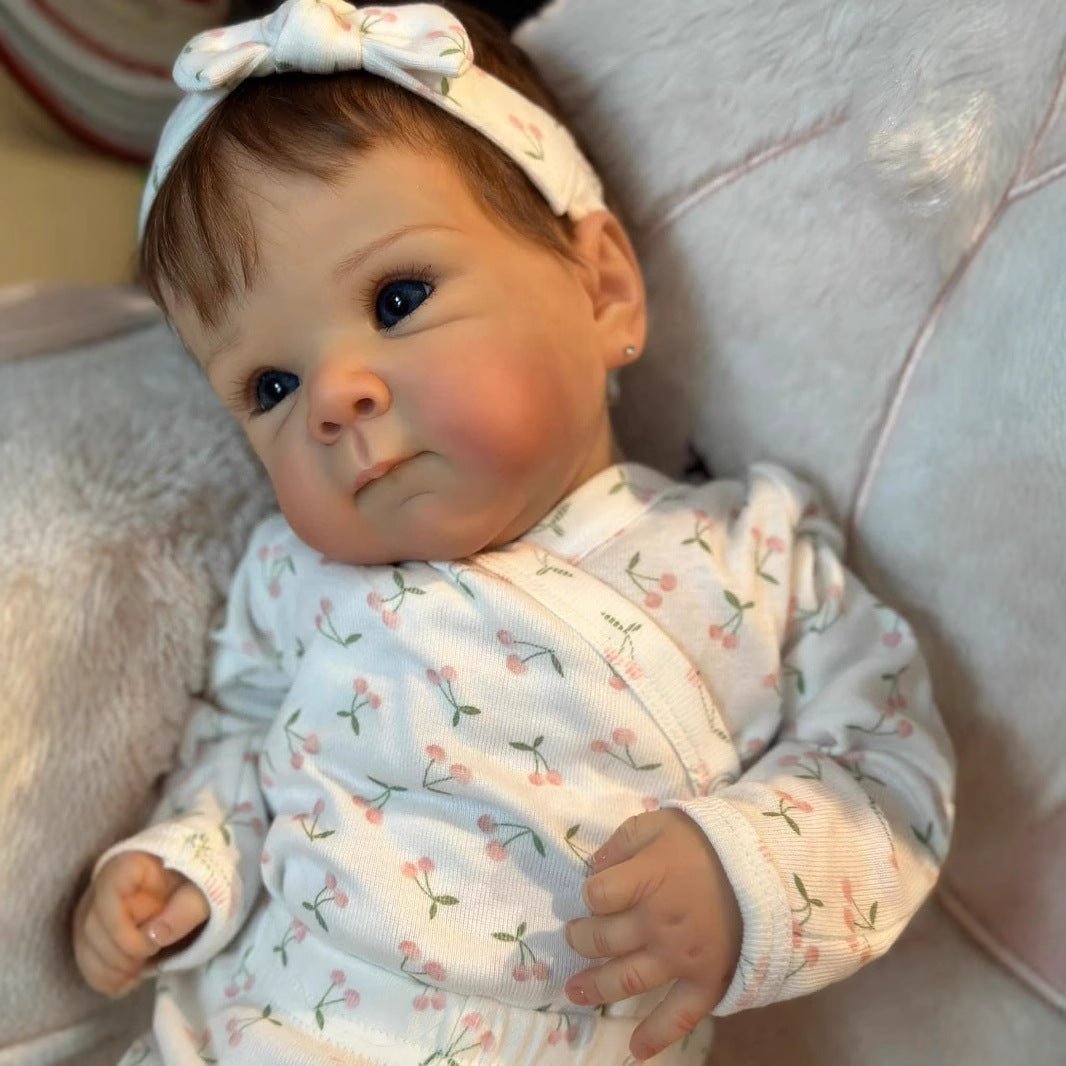 18-Zoll Reborn Puppe Bettie mit blauen Augen kurzem Haar und weichem Körper