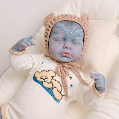 19 Zoll Reborn Puppe mit geschlossenen Augen Avatar-Loulou