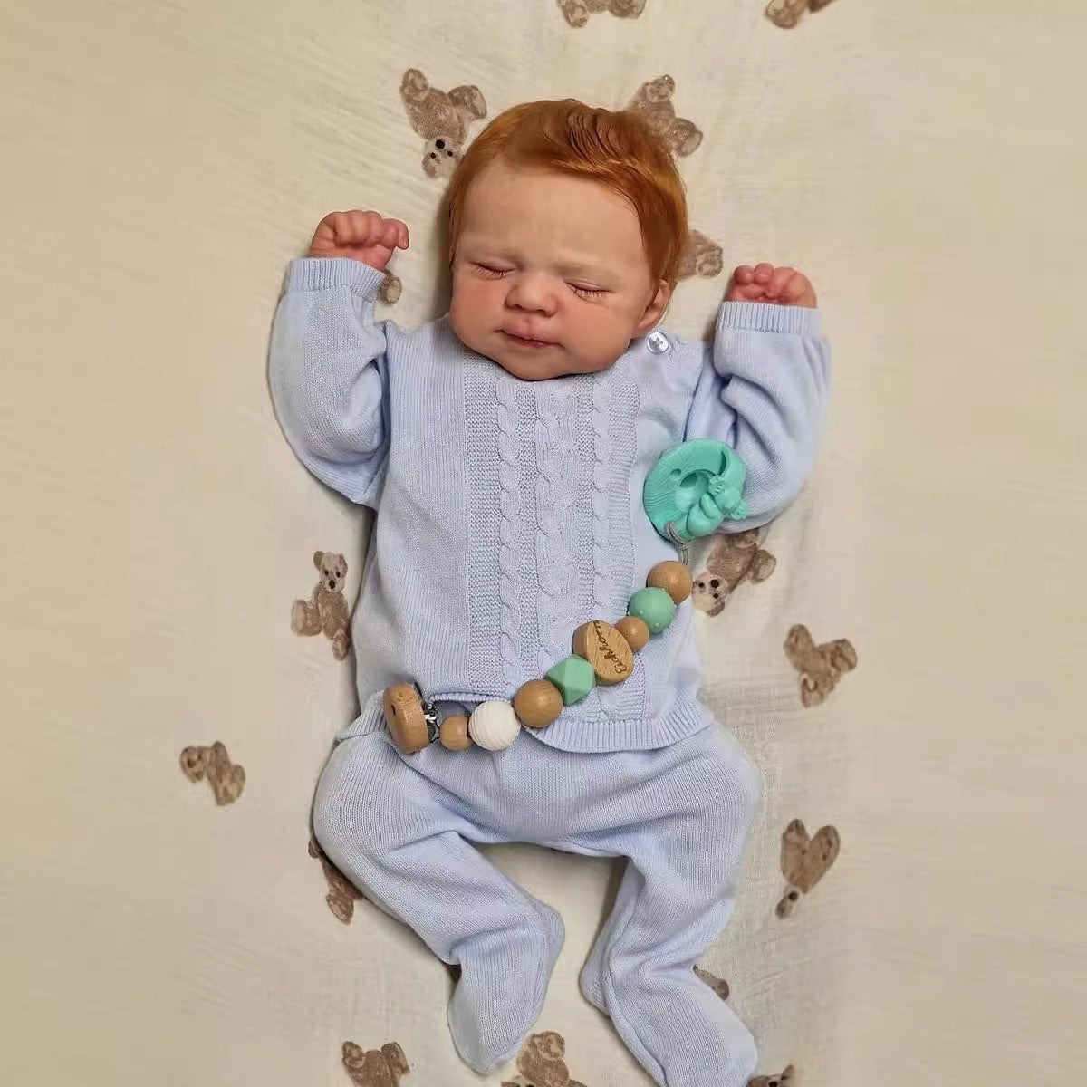 19 Zoll lebensechte Reborn-Puppe mit geschlossenen Augen und blondem Haar - Pascale