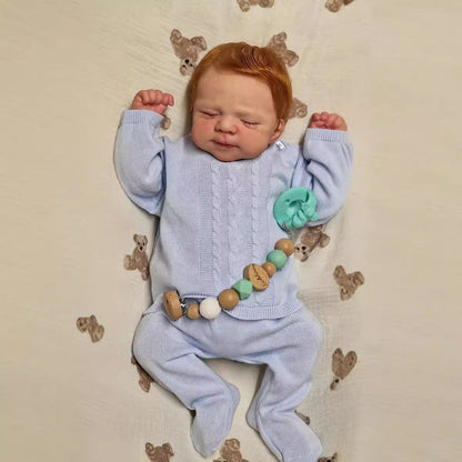 19 Zoll lebensechte Reborn-Puppe mit geschlossenen Augen und blondem Haar - Pascale