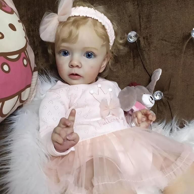 Vera 24 Zoll/60cm realistische Reborn Puppen mit blondem Haar-Missy