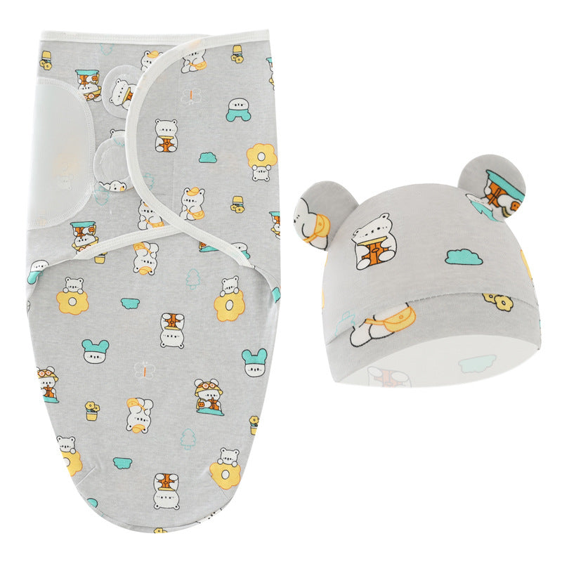 Bär Neugeborenen Pucksack Schlafsack Fötus Mütze 2-teiliges Set