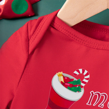 Weihnachtskleid und Stirnband für 24 Zoll Reborn Puppen