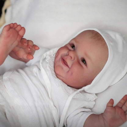 55cm offene Augen weicher Körper Lächeln Reborn Babypuppe - Shaya