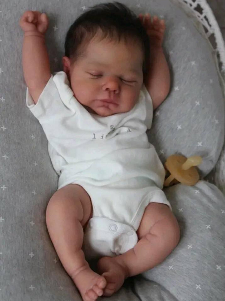 19 Zoll lebensechte Vicky Reborn-Puppen mit Haaren -Miley