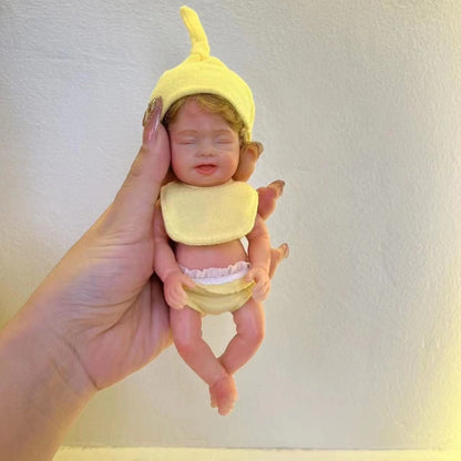 6 Zoll offene Augen kurzes Haar Mini Vollsilikon Reborn Puppe