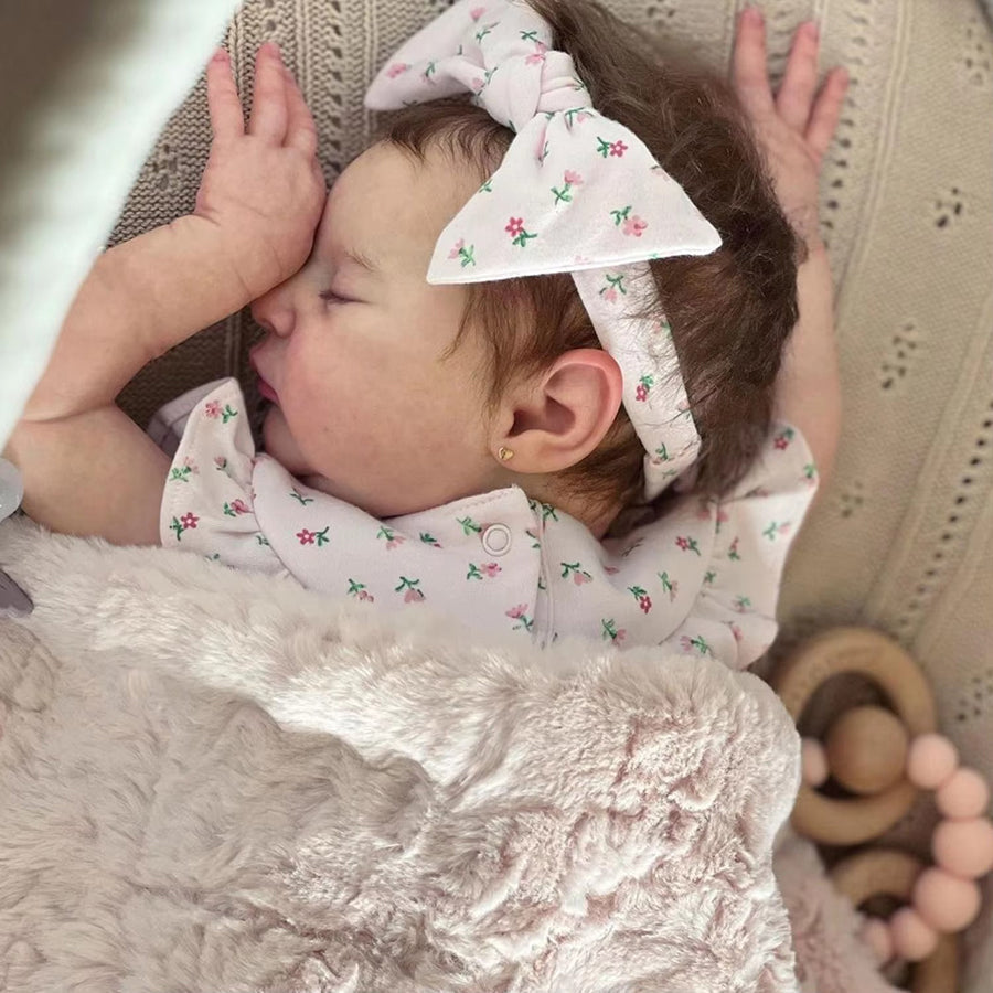 20 Zoll Grace Reborn Puppe mit geschlossenen Augen und Stirnband - Laura