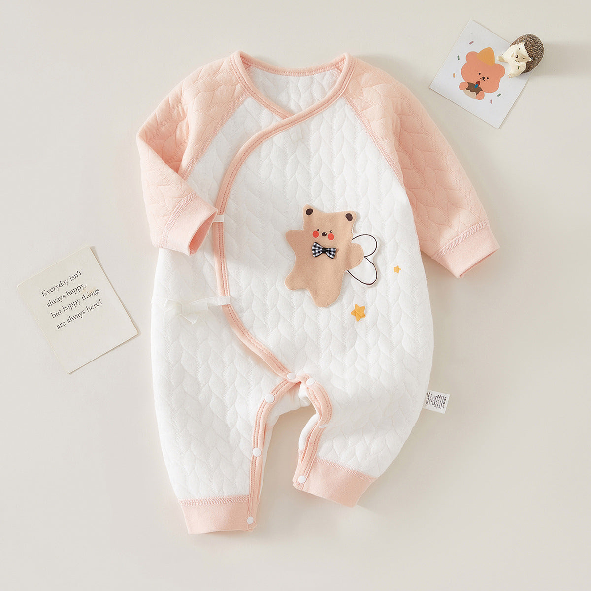 Warmer Langarm-Strampler Kleiner Bär für 20-27 Zoll Reborn-Puppen