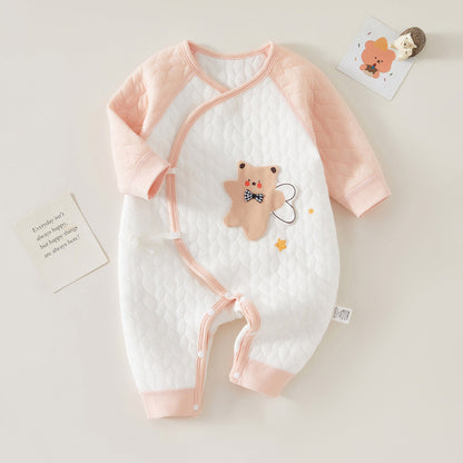 Warmer Langarm-Strampler Kleiner Bär für 20-27 Zoll Reborn-Puppen