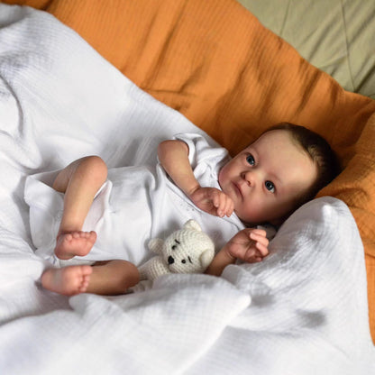 40 cm realistische offene Augen kurze Haare Reborn Puppe Tink