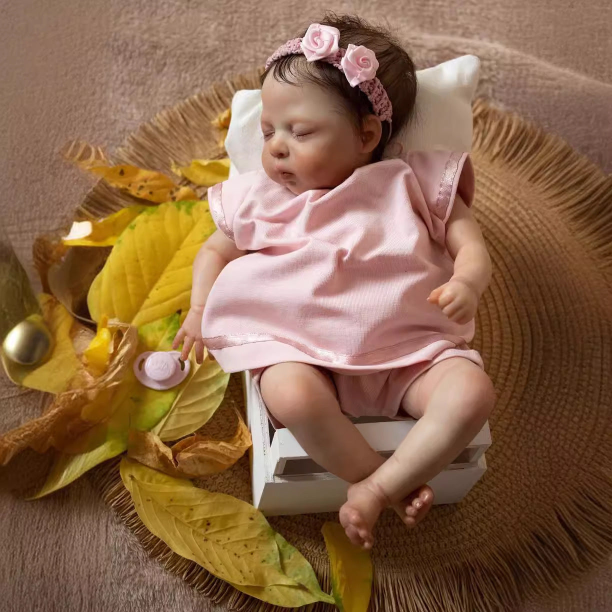 Leila 25 cm Reborn Babypuppen mit kurzen Haaren - Luna