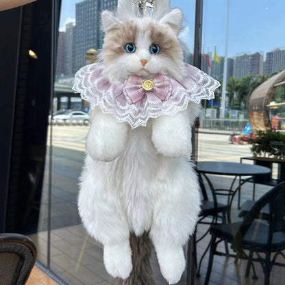Süßer lebensechter Plüsch-Rucksack mit Ragdoll-Katze-Simulation