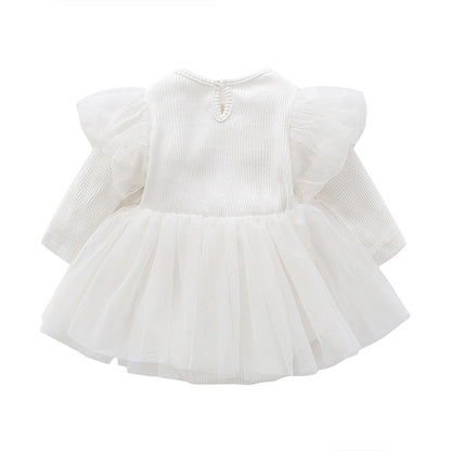 Langärmeliges Trägerkleid und Haarband 2-teiliges Set für 22-Zoll-Puppen