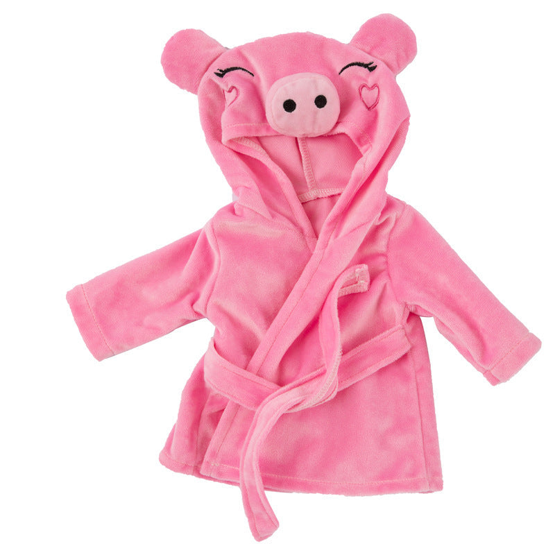 Plüsch-Robe mit Cartoon-Motiv für 30-35 cm Puppen