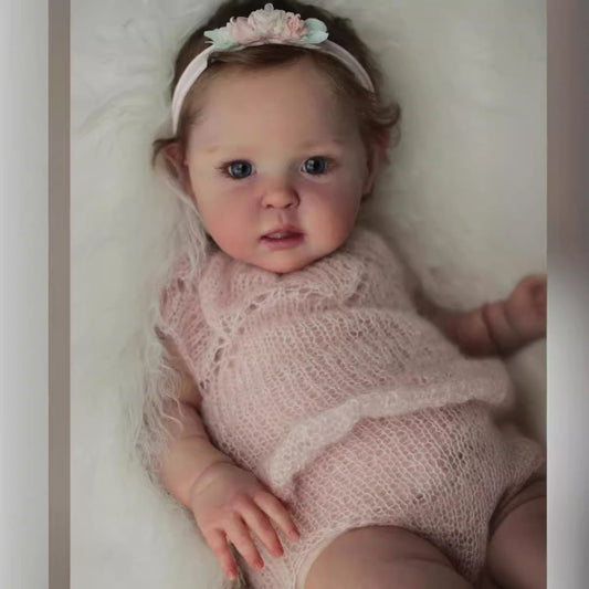20 Zoll Reborn Babypuppen mit blauen Augen und kurzen Haaren