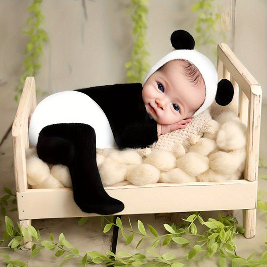 Panda-Mütze und Pyjama 2-teiliges Set für 18-20 Zoll Puppen