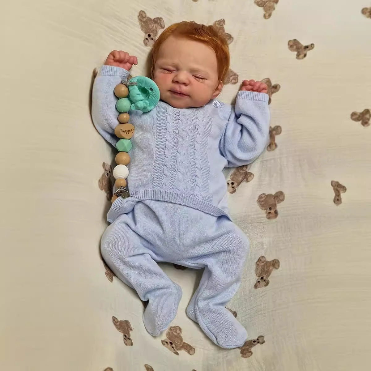 19 Zoll lebensechte Reborn-Puppe mit geschlossenen Augen und blondem Haar - Pascale