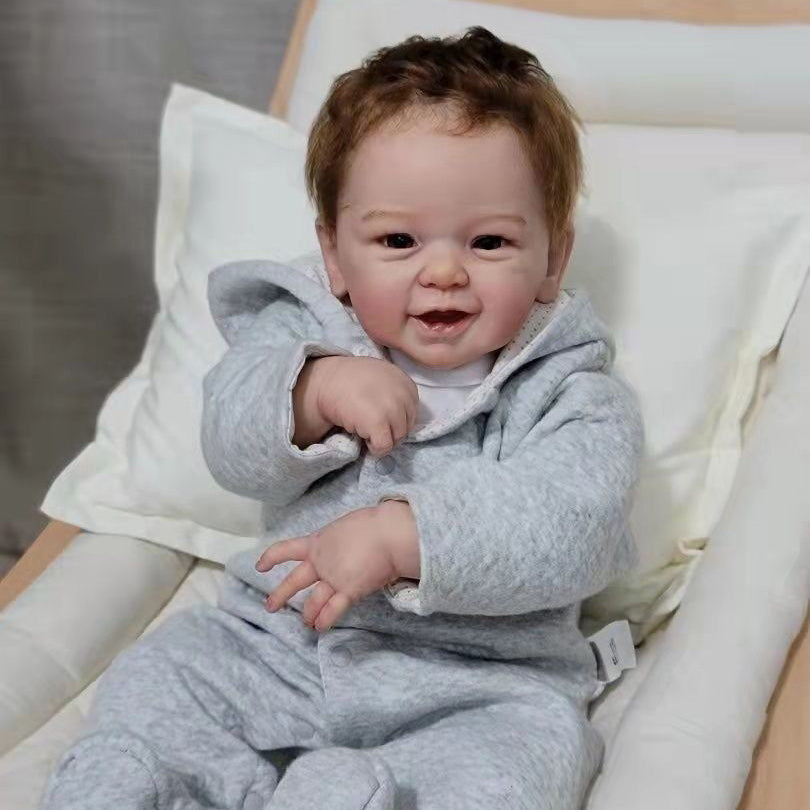 21 Zoll lebensechte Reborn Puppen mit offenen Augen und kurzen Haaren-Phoenix