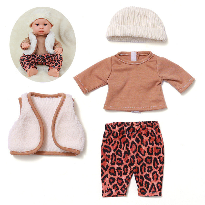 Leoparden-Kleidungsset 4-teilig für 30 cm Reborn Puppen