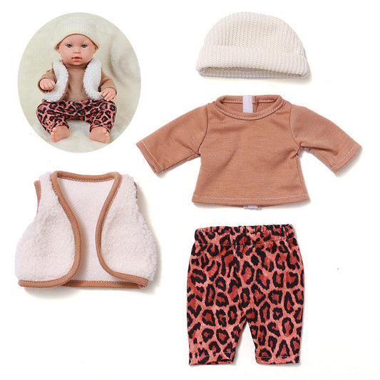 Leoparden-Kleidungsset 4-teilig für 30 cm Reborn Puppen