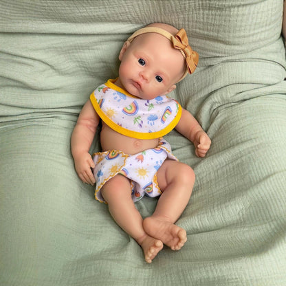 30 cm weiches Silikon Reborn Baby Mädchen mit offenen Augen - Meadow