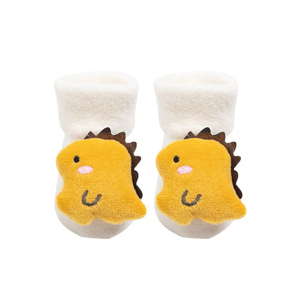 Winterwarme süße Cartoon-Puppen-Babysocken