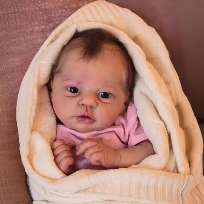 19 Zoll Verna Reborn Babypuppen mit offenen Augen und kurzen Haaren-Evi