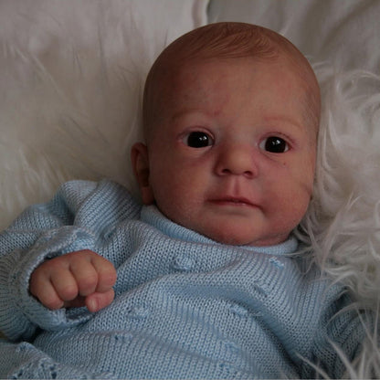 19 Zoll Felicia Reborn Babypuppen mit bemaltem Haar und blauen Augen