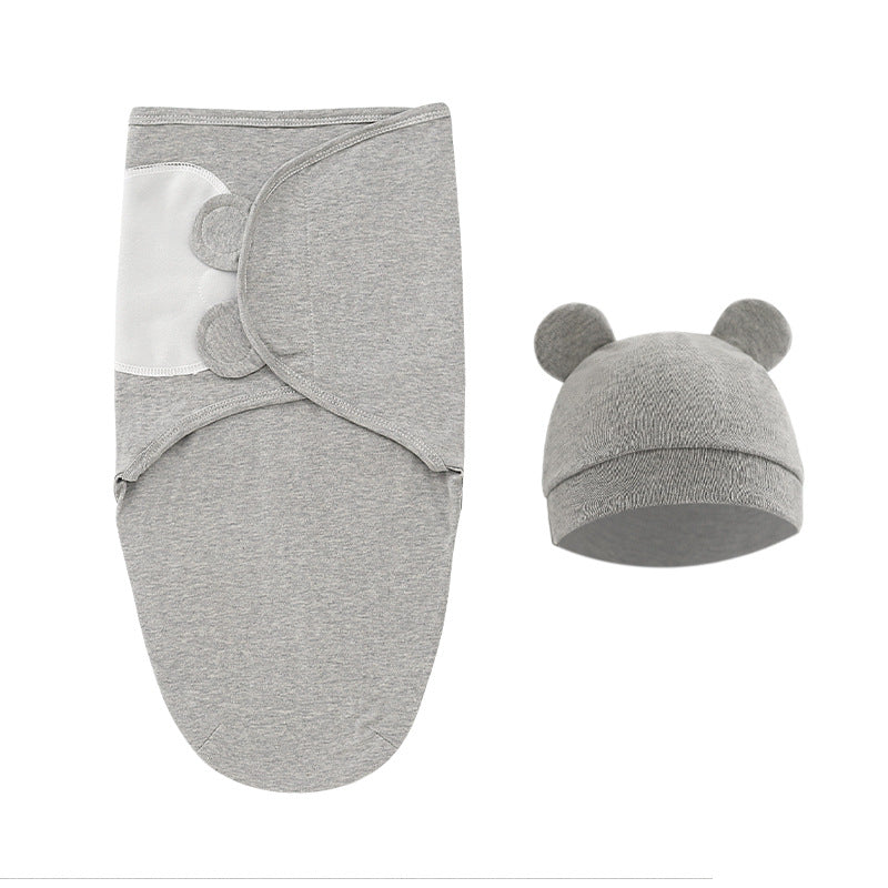 Farblich passender 2-teiliger Pucksack-Schlafsack für Neugeborene mit Fötuskappe