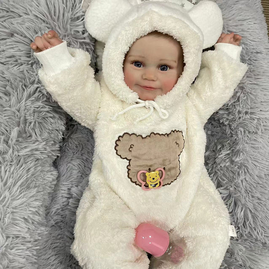 24 Zoll lebensechte Vicky mit offenen Augen Reborn Baby-Maddie