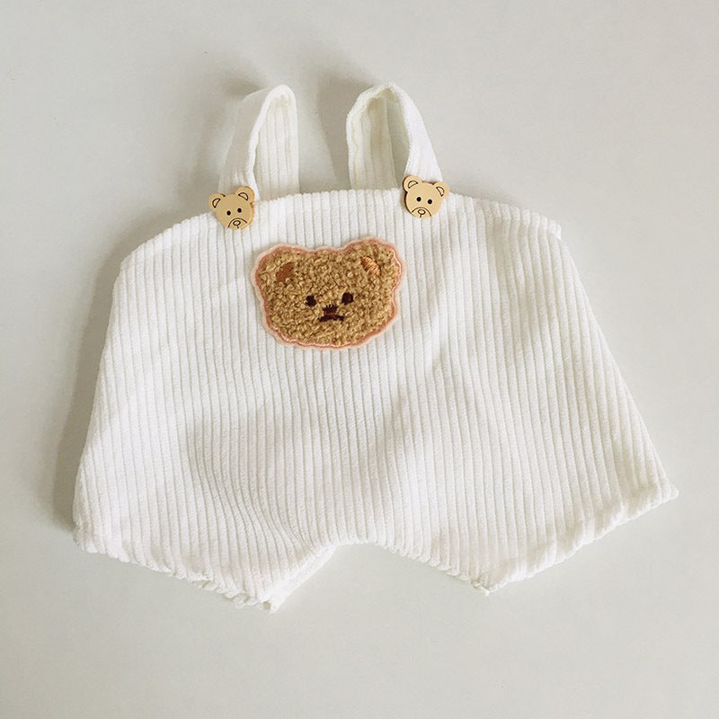 Latzhose mit Bärenknöpfen für 30 cm Puppen