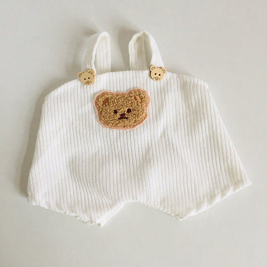 Latzhose mit Bärenknöpfen für 30 cm Puppen