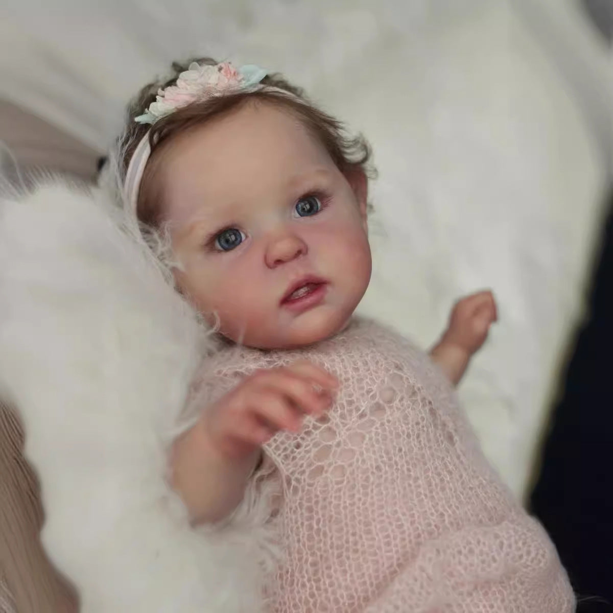 20 Zoll Reborn Babypuppen mit blauen Augen und kurzen Haaren