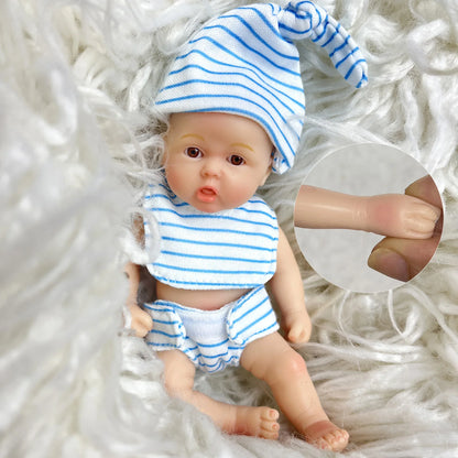 15cm offene Augen Vollsilikon Mini Reborn Puppe Zwillinge