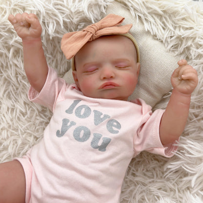 20 Zoll lebensechte Rosalie Reborn Puppen Mädchen in rosa Kleidung