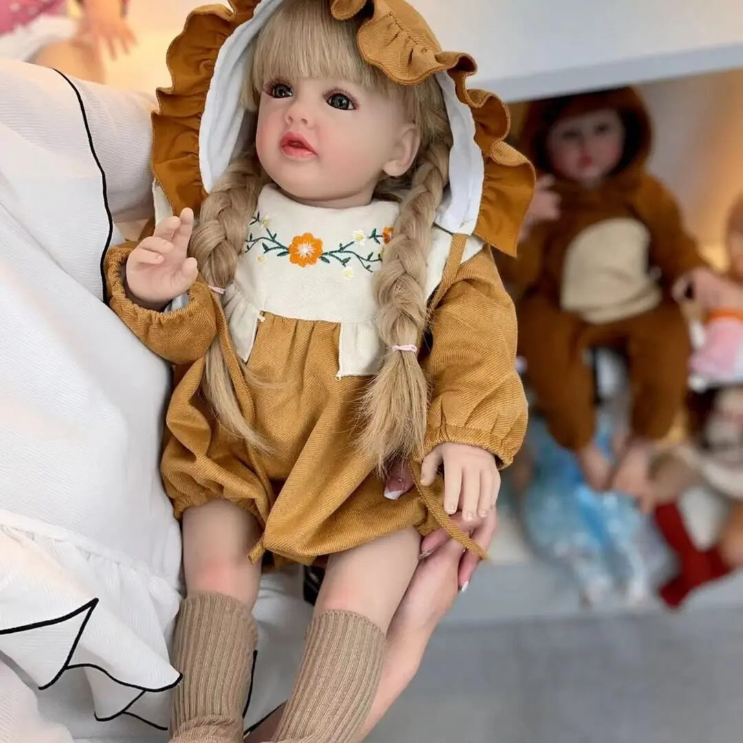 60 cm lange blonde Betty Reborn Puppe mit weichem Baumwollkörper
