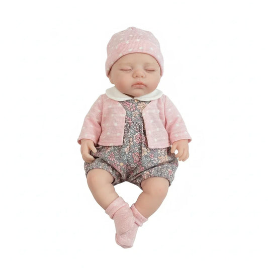 30 cm vollständig aus Silikon gefertigte schlafende Reborn Puppe Mädchen mit zu öffnendem
