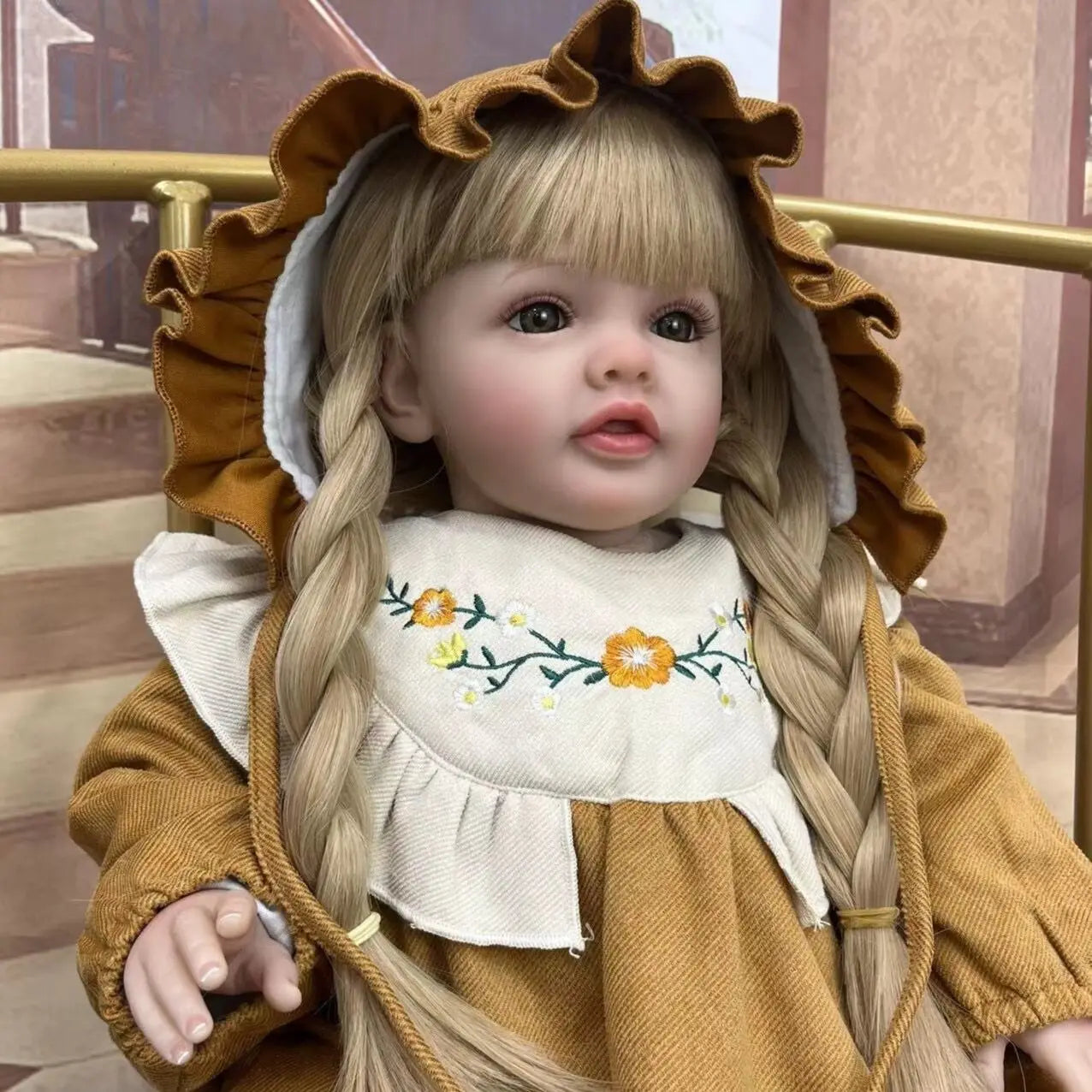 60 cm lange blonde Betty Reborn Puppe mit weichem Baumwollkörper