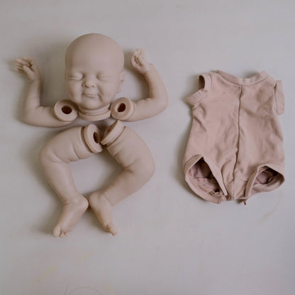 19 Zoll (ca. 48cm) unbemaltes Olivia Reborn Puppen-Set mit geschlossenen Augen
