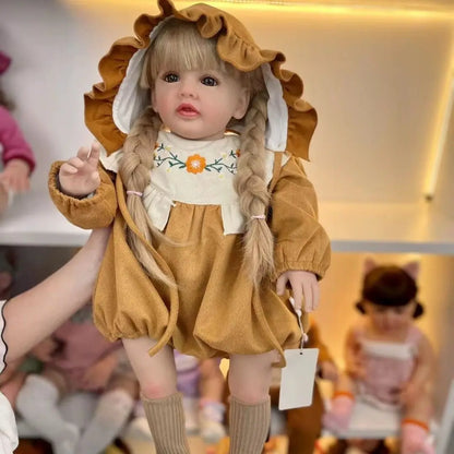 60 cm lange blonde Betty Reborn Puppe mit weichem Baumwollkörper