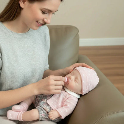 30 cm vollständig aus Silikon gefertigte schlafende Reborn Puppe Mädchen mit zu öffnendem
