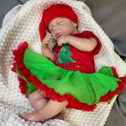 20 Zoll Weihnachts-Reborn Puppe Zwillinge Mädchen-Loulou