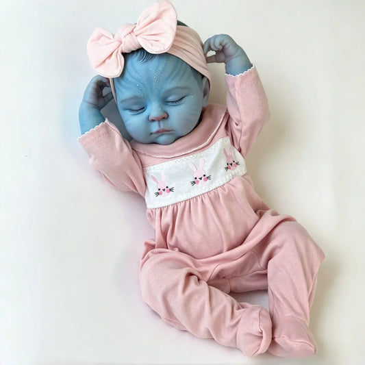 19 Zoll Peaches Schlafend Reborn Avatar Baby Mädchen in rosa Outfits