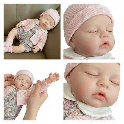 30 cm vollständig aus Silikon gefertigte schlafende Reborn Puppe Mädchen mit zu öffnendem