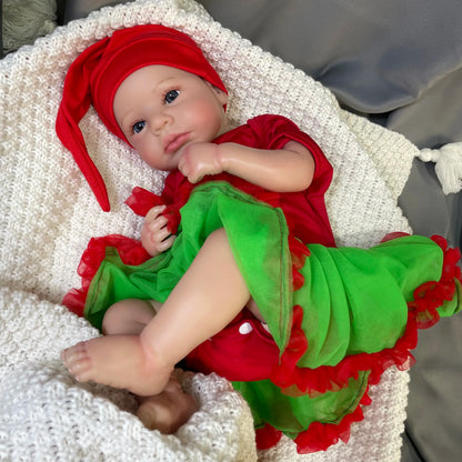 20 Zoll Weihnachts-Reborn Puppe Zwillinge Mädchen-Loulou