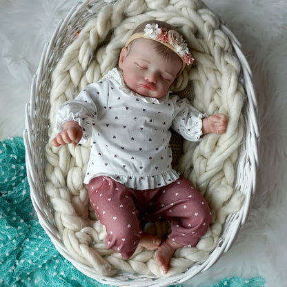 20 Zoll lebensechte Reborn-Puppe mit geschlossenen Augen - Rosalie