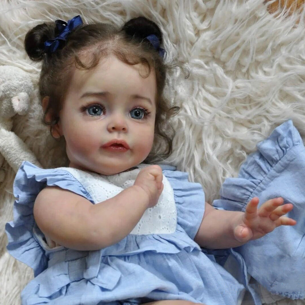 24 Zoll realistische Alice Braune Haare Reborn Mädchen